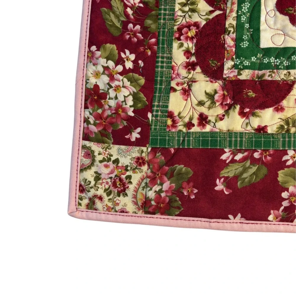 The Happy Quilter My Love Wall Hanging Kris Hamblen Floral Quilt 23.5